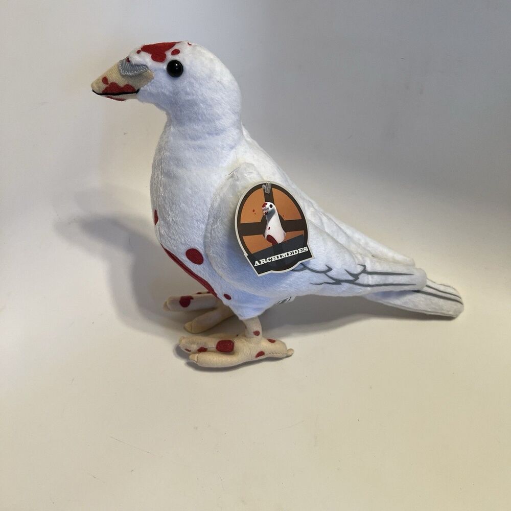 Team Fortress 2 Archimedes Dove Plush TF2 Mann Co. Tag RARE HTF Has Tag